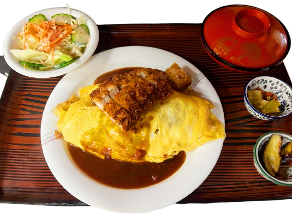 週替わりランチオムかつ