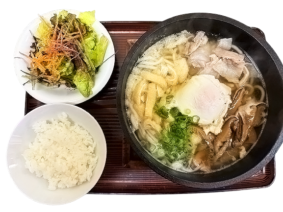 週替わりランチ鍋焼きうどん
