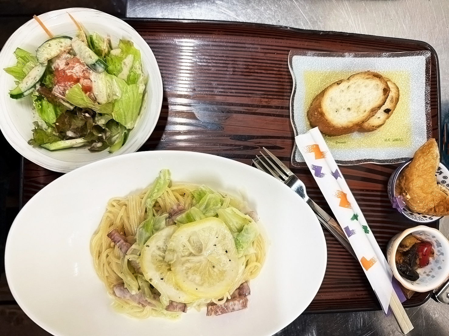 週替わりランチレモンのスパゲティー